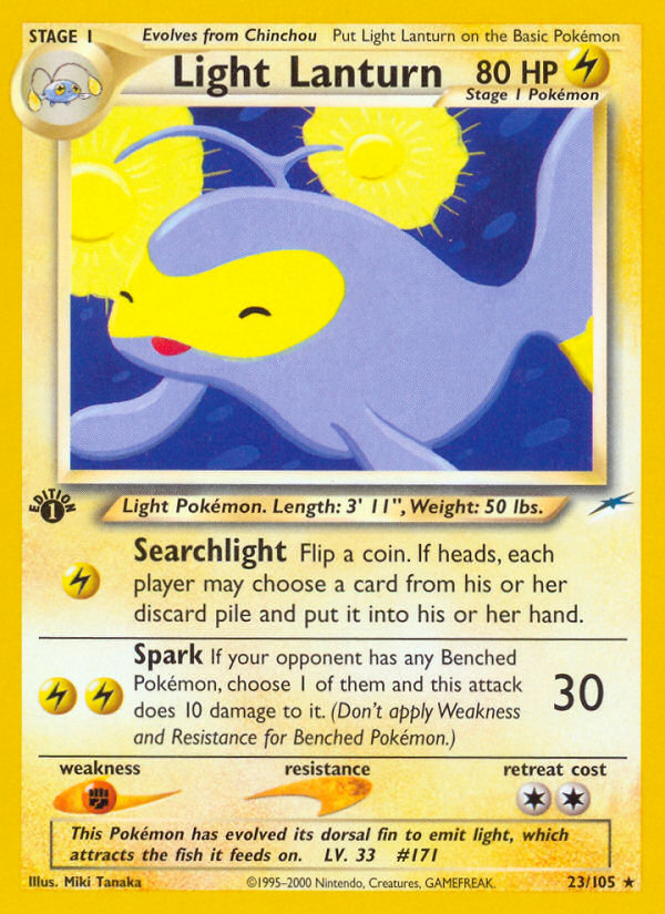 Light Lanturn (23/105) [Neo Destiny 1st Edition] Pokémon