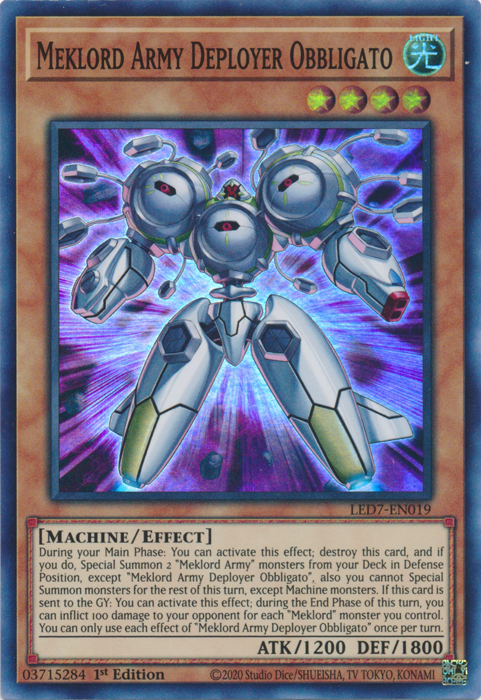 Meklord Army Deployer Obbligato [LED7-EN019] Super Rare Yu-Gi-Oh!