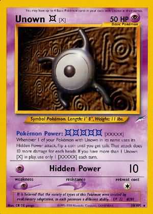 Unown [X] (30/105) [Neo Destiny Unlimited] Pokémon