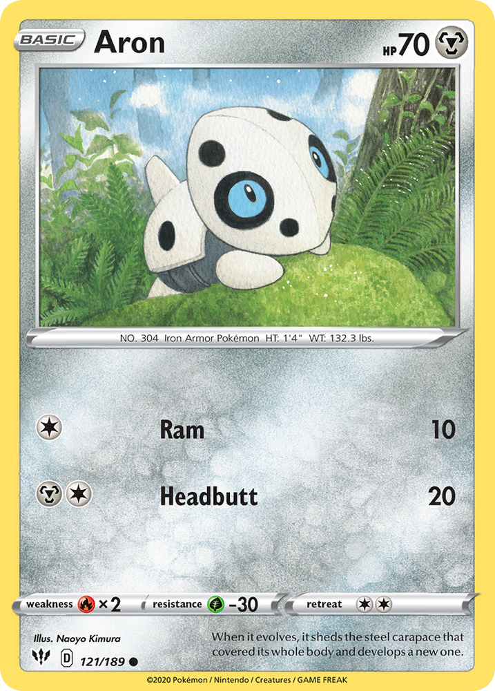 Aron (121/189) [Sword & Shield: Darkness Ablaze] Pokémon