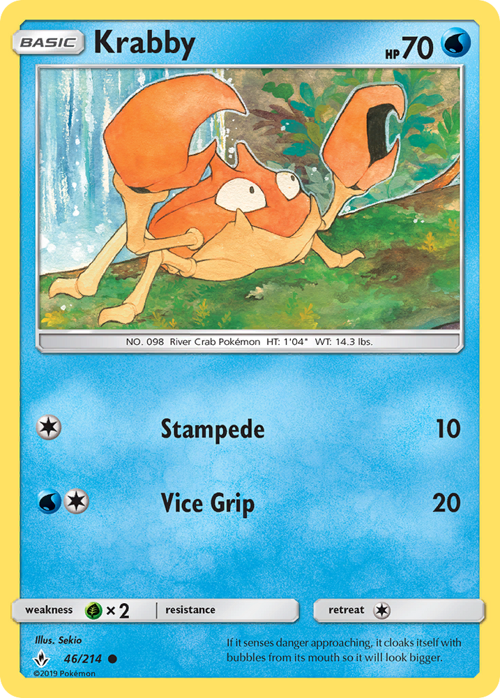 Krabby (46/214) [Sun & Moon: Unbroken Bonds] Pokémon