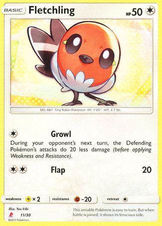Fletchling (11/30) [Sun & Moon: Trainer Kit - Lycanroc] Pokémon