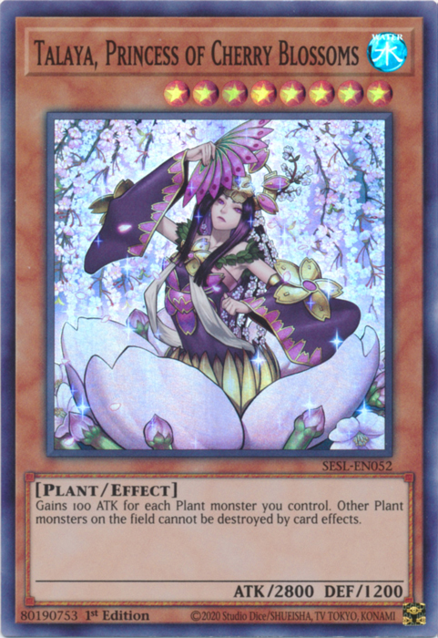 Talaya, Princess of Cherry Blossoms [SESL-EN052] Super Rare Yu-Gi-Oh!