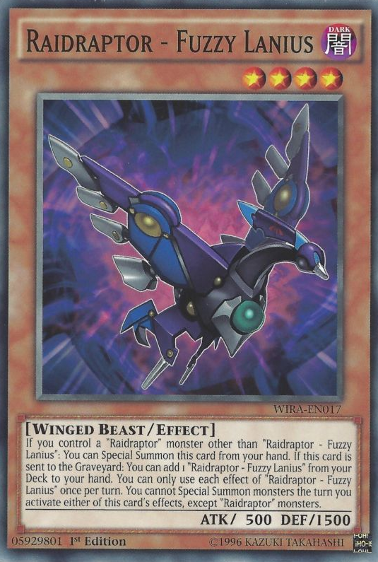 Raidraptor - Fuzzy Lanius [WIRA-EN017] Common Yu-Gi-Oh!