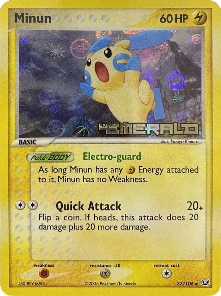 Minun (37/106) (Stamped) [EX: Emerald] Pokémon