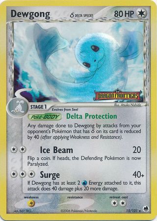 Dewgong (15/101) (Delta Species) (Stamped) [EX: Dragon Frontiers] Pokémon