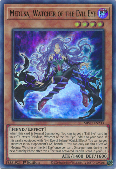 Medusa, Watcher of the Evil Eye [MP20-EN233] Ultra Rare Yu-Gi-Oh!
