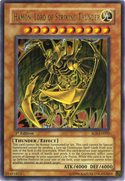 Hamon, Lord of Striking Thunder [SOI-EN002] Ultra Rare Yu-Gi-Oh!