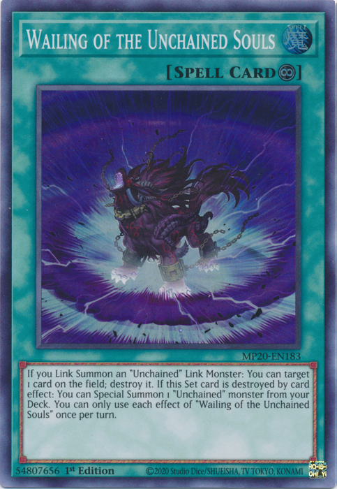 Wailing of the Unchained Souls [MP20-EN183] Super Rare Yu-Gi-Oh!