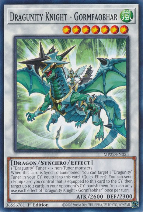 Dragunity Knight - Gormfaobhar [MP22-EN025] Common Yu-Gi-Oh!