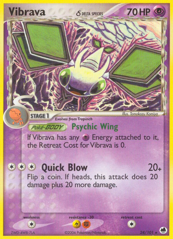 Vibrava (24/101) (Delta Species) [EX: Dragon Frontiers] Pokémon
