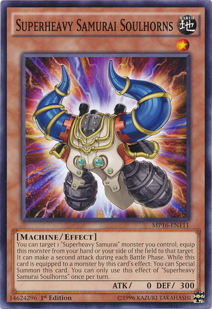 Superheavy Samurai Soulhorns [MP16-EN111] Common Yu-Gi-Oh!