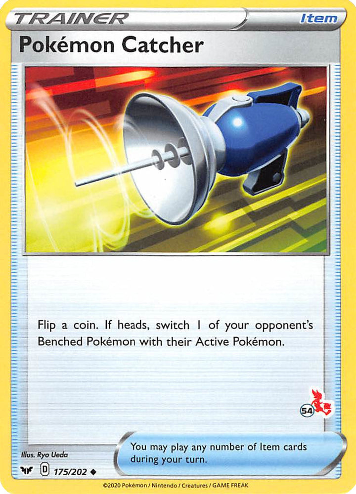 Pokemon Catcher (175/202) (Cinderace Stamp #54) [Battle Academy 2022] Pokémon