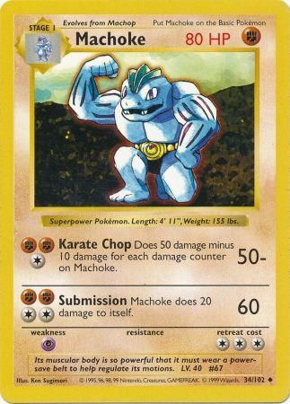 Machoke (34/102) [Base Set Shadowless Unlimited] Pokémon