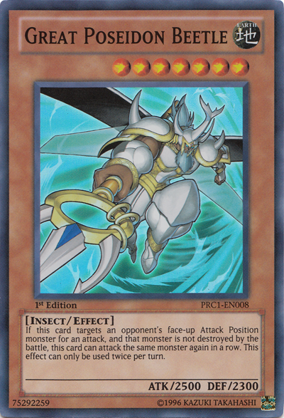 Great Poseidon Beetle [PRC1-EN008] Super Rare Yu-Gi-Oh!