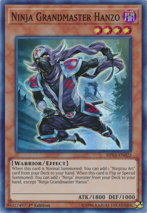 Ninja Grandmaster Hanzo [SHVA-EN022] Super Rare Yu-Gi-Oh!