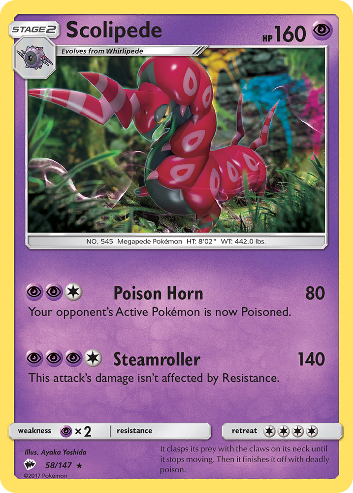 Scolipede (58/147) [Sun & Moon: Burning Shadows] Pokémon