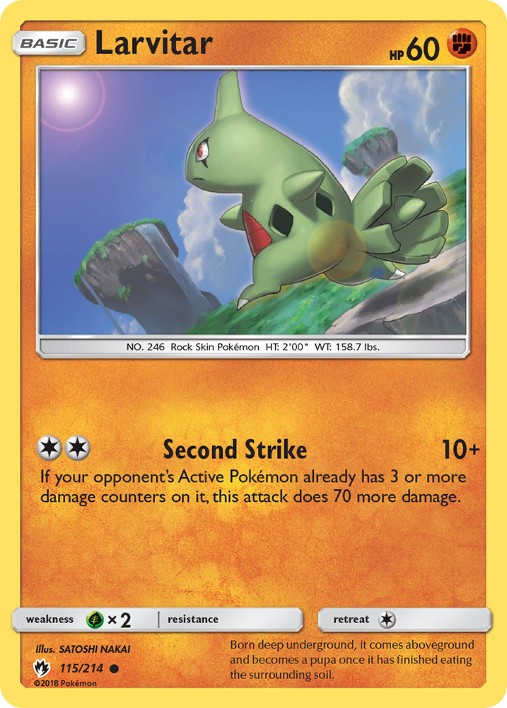 Larvitar (115/214) [Sun & Moon: Lost Thunder] Pokémon