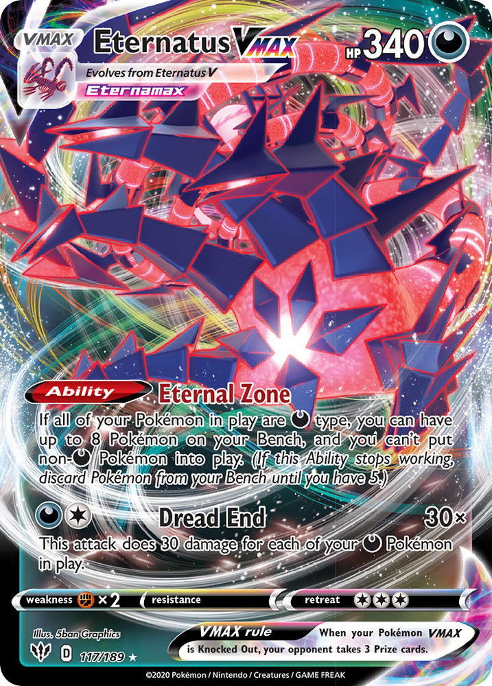 Eternatus VMAX (117/189) [Sword & Shield: Darkness Ablaze] Pokémon