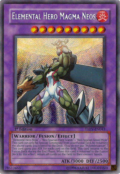 Elemental Hero Magma Neos [TAEV-EN043] Secret Rare Yu-Gi-Oh!