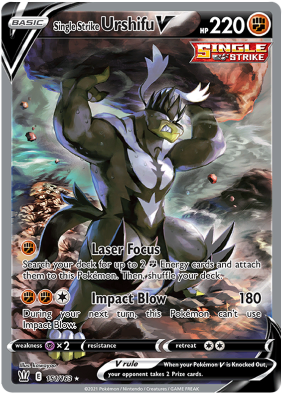 Single Strike Urshifu V (151/163) [Sword & Shield: Battle Styles] Pokémon