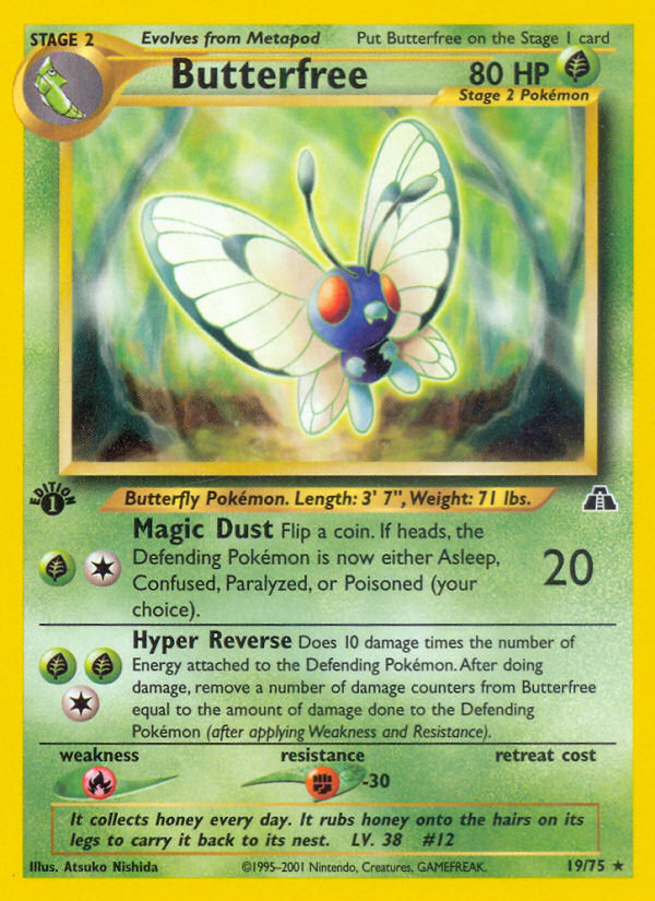 Butterfree (19/75) [Neo Discovery 1st Edition] Pokémon