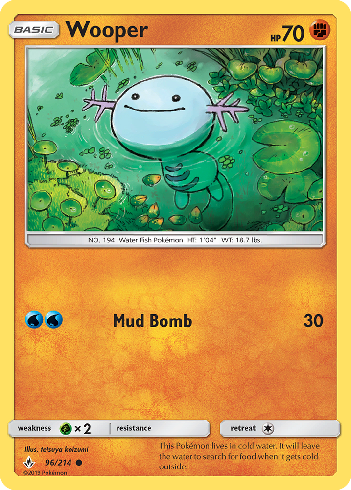 Wooper (96/214) [Sun & Moon: Unbroken Bonds] Pokémon