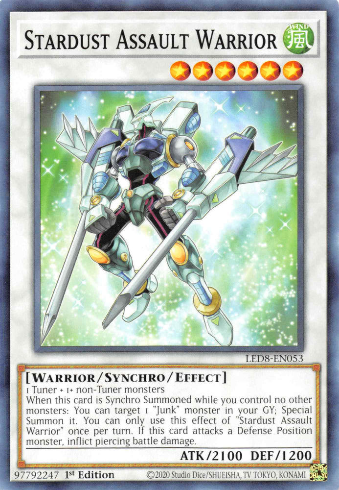 Stardust Assault Warrior [LED8-EN053] Common Yu-Gi-Oh!