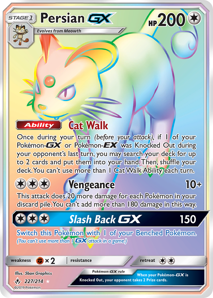 Persian GX (227/214) [Sun & Moon: Unbroken Bonds] Pokémon