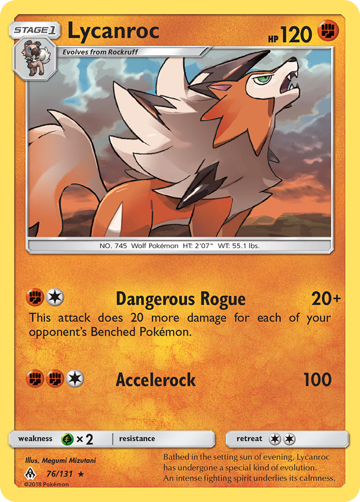 Lycanroc (76/131) [Sun & Moon: Forbidden Light] Pokémon