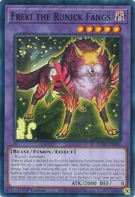 Freki the Runick Fangs [DABL-EN041] Common Yu-Gi-Oh!