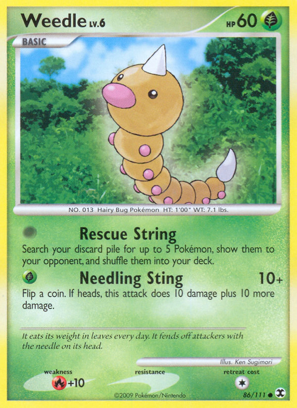 Weedle (86/111) [Platinum: Rising Rivals] Pokémon