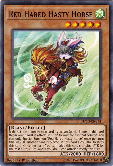 Red Hared Hasty Horse [FLOD-EN034] Short Print Yu-Gi-Oh!
