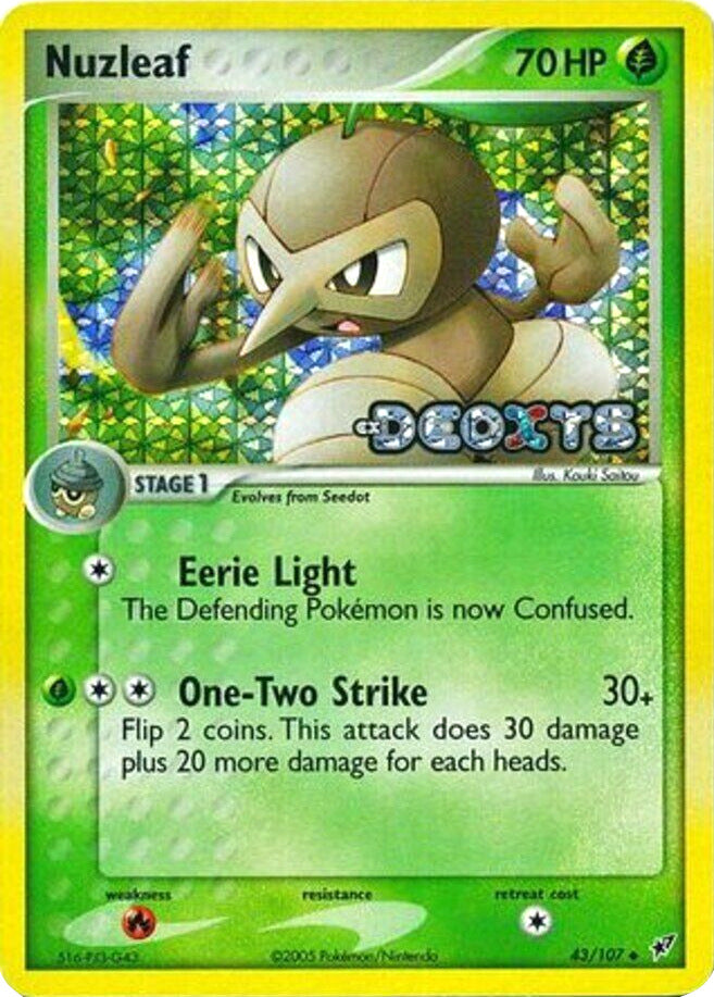 Nuzleaf (43/107) (Stamped) [EX: Deoxys] Pokémon