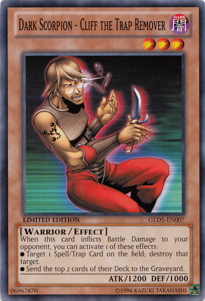 Dark Scorpion - Cliff the Trap Remover [GLD5-EN007] Common Yu-Gi-Oh!