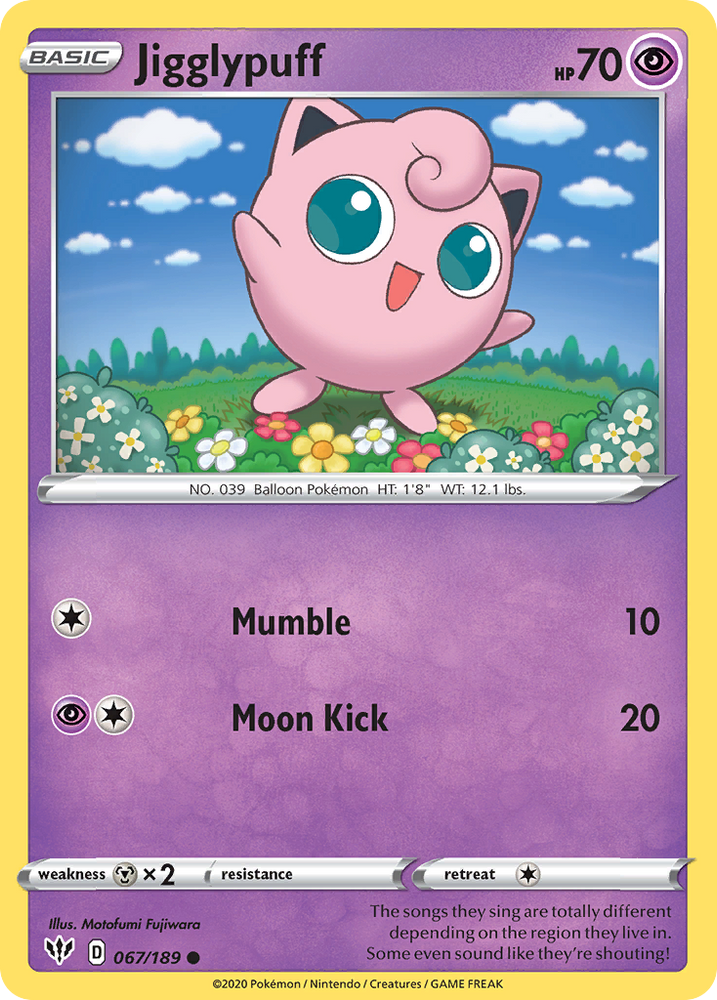 Jigglypuff (067/189) [Sword & Shield: Darkness Ablaze] Pokémon