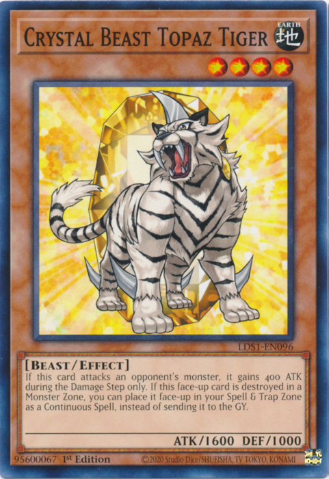 Crystal Beast Topaz Tiger [LDS1-EN096] Common Yu-Gi-Oh!