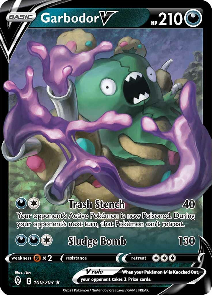 Garbodor V (100/203) [Sword & Shield: Evolving Skies] Pokémon