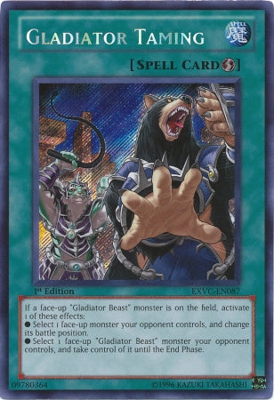 Gladiator Taming [EXVC-EN087] Secret Rare Yu-Gi-Oh!