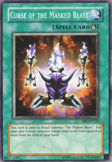 Curse of the Masked Beast [DB1-EN219] Common Yu-Gi-Oh!