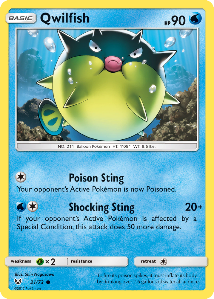 Qwilfish (21/73) [Sun & Moon: Shining Legends] Pokémon