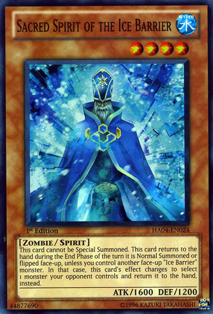 Sacred Spirit of the Ice Barrier [HA04-EN024] Super Rare Yu-Gi-Oh!