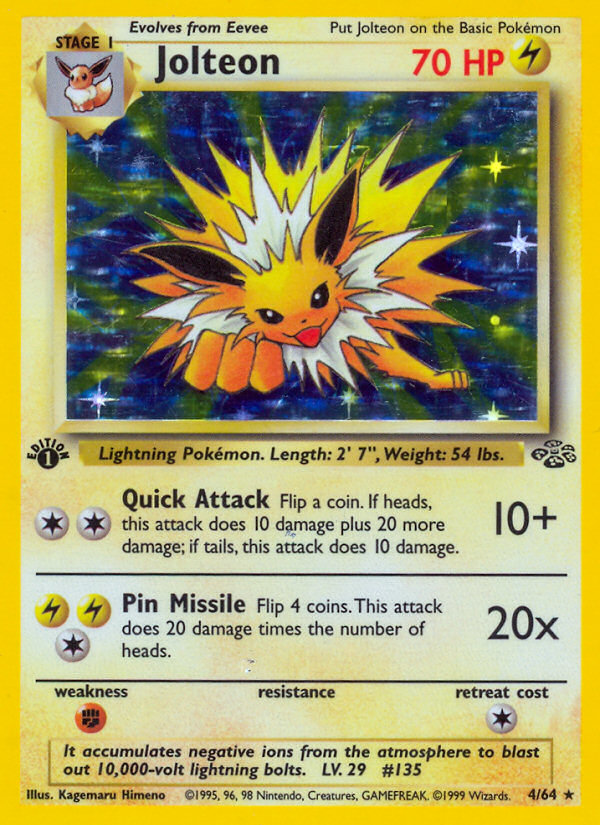 Jolteon (4/64) [Jungle 1st Edition] Pokémon