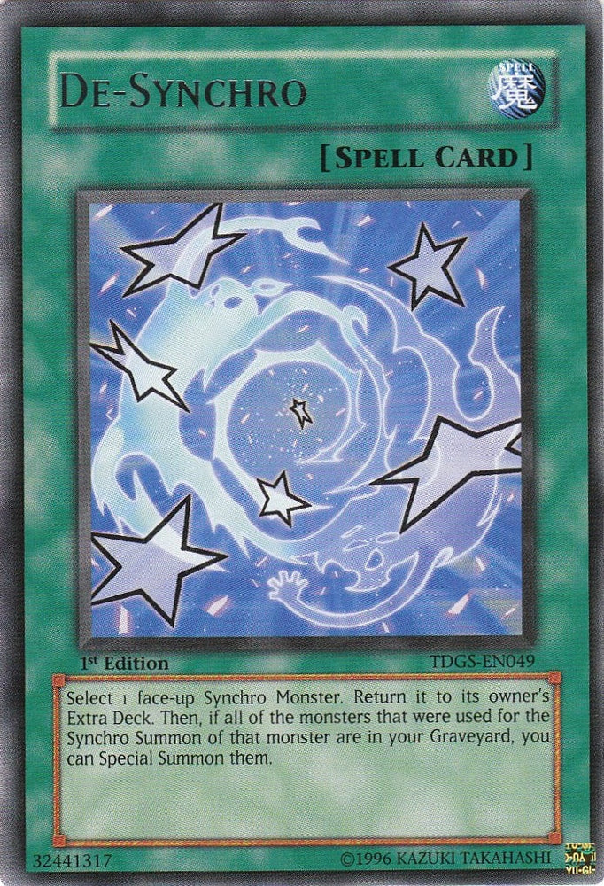 De-Synchro [TDGS-EN049] Rare Yu-Gi-Oh!