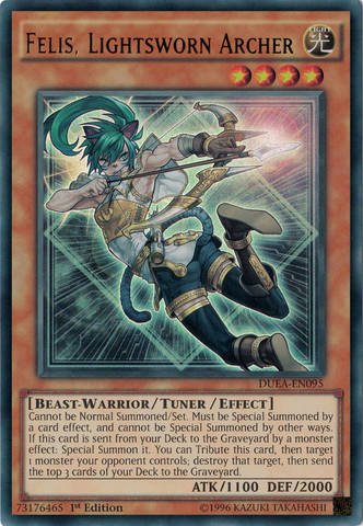 Felis, Lightsworn Archer [DUEA-EN095] Ultra Rare Yu-Gi-Oh!