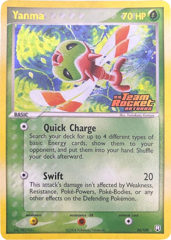 Yanma (28/109) (Stamped) [EX: Team Rocket Returns] Pokémon