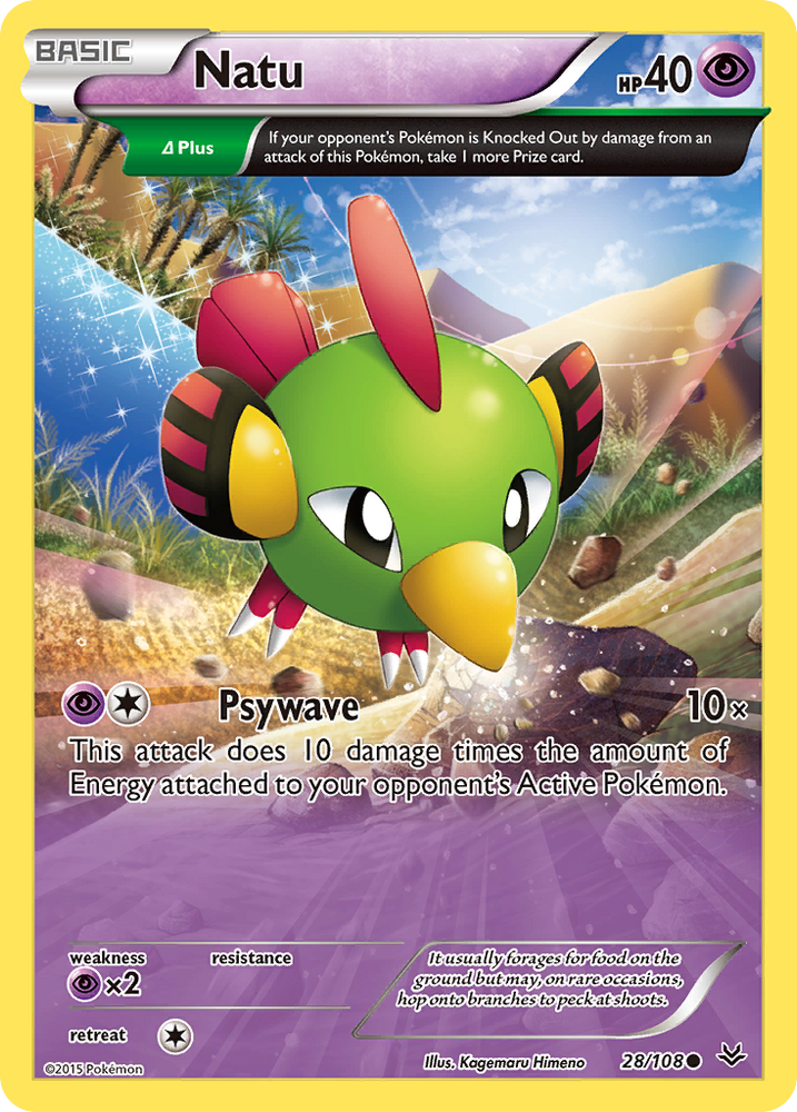 Natu (28/108) [XY: Roaring Skies] Pokémon