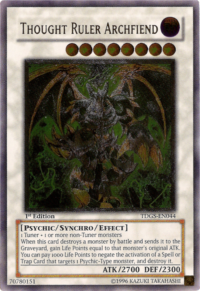 Thought Ruler Archfiend [TDGS-EN044] Ultimate Rare Yu-Gi-Oh!