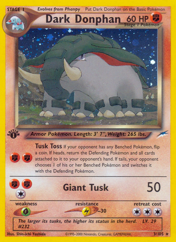Dark Donphan (3/105) [Neo Destiny 1st Edition] Pokémon