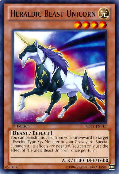 Heraldic Beast Unicorn [CBLZ-EN016] Common - Yugioh Cards For Your TCG Needs!